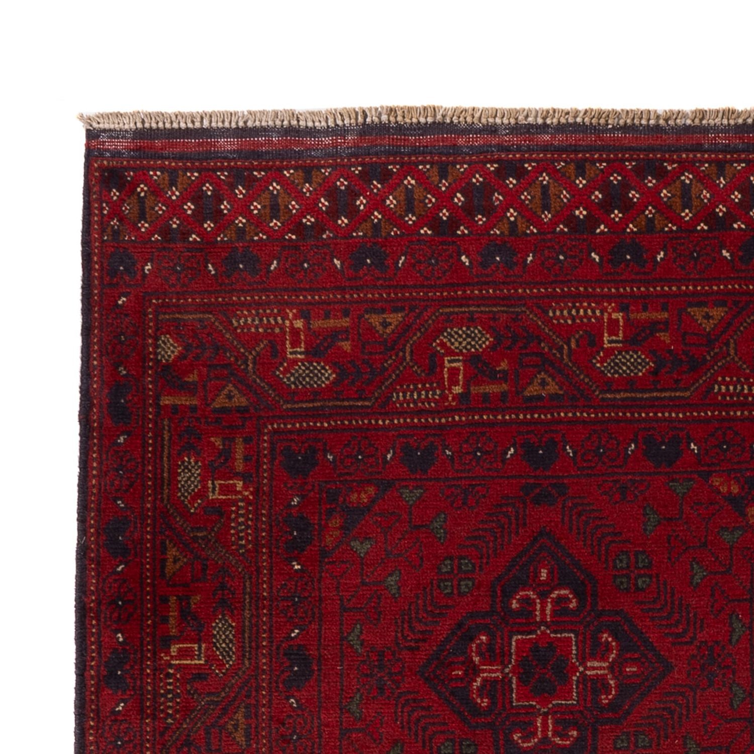 Afghan Teppich - Kunduz - 194 x 121 cm - rot