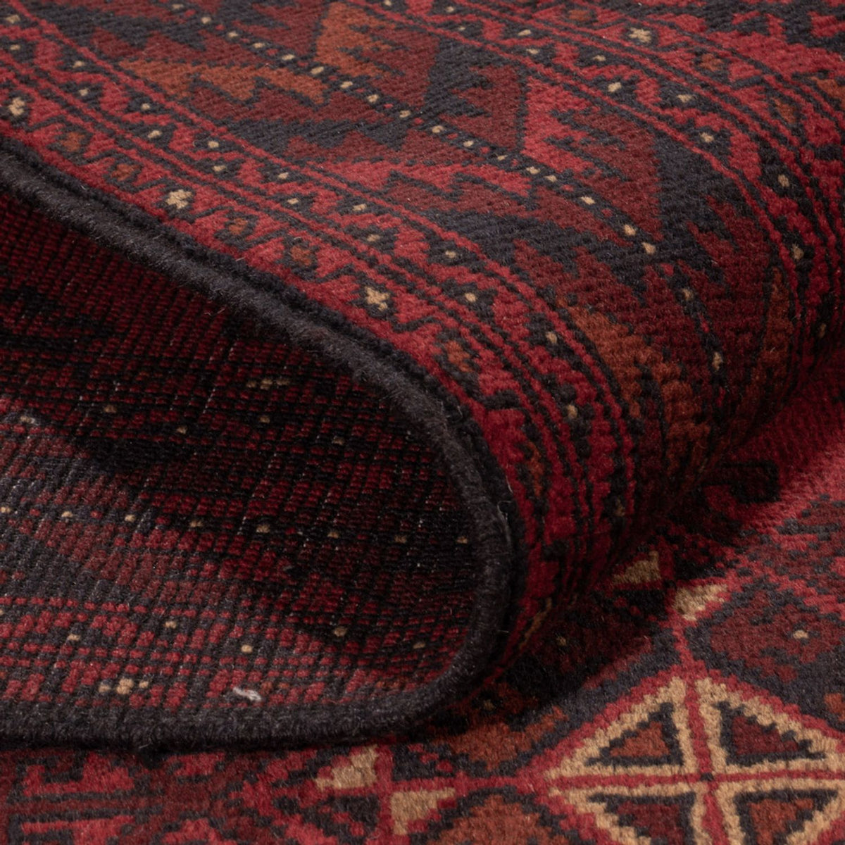 Afghan Teppich - Kunduz - 207 x 125 cm - rot