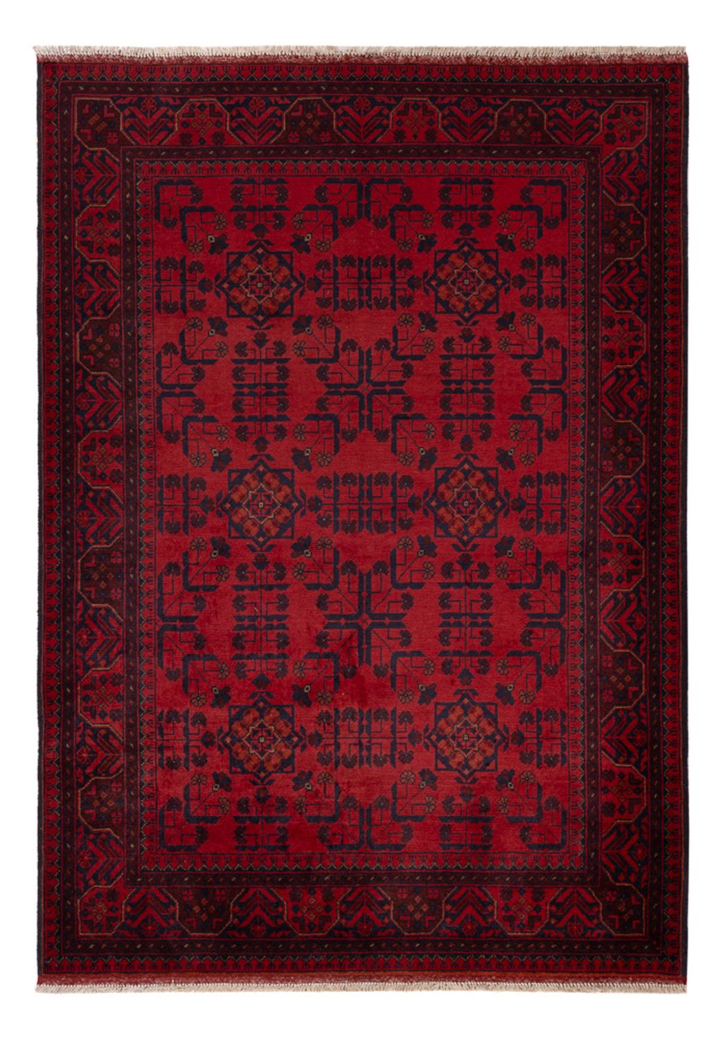Afghan Teppich - Kunduz - 196 x 130 cm - rot