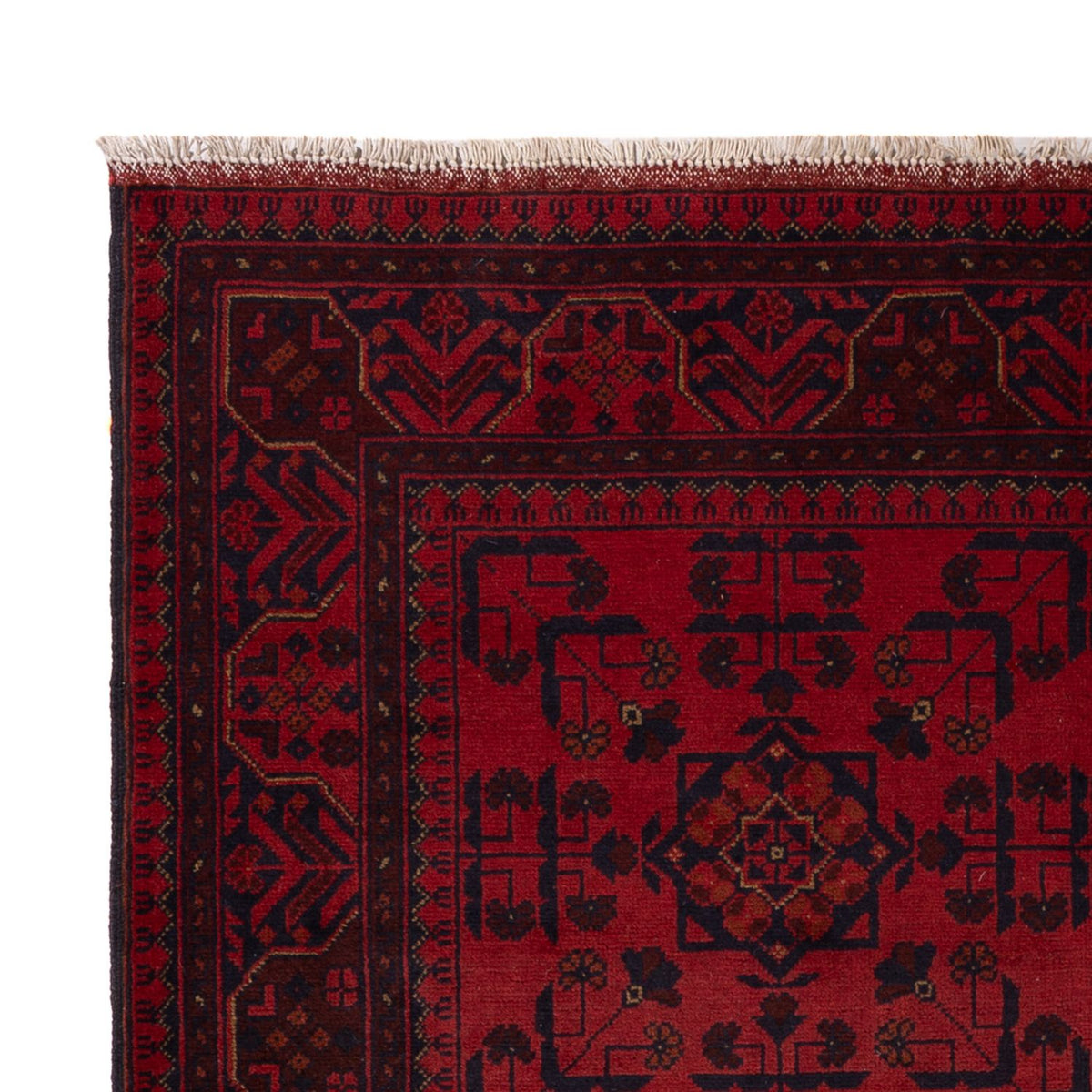 Afghan Teppich - Kunduz - 196 x 130 cm - rot