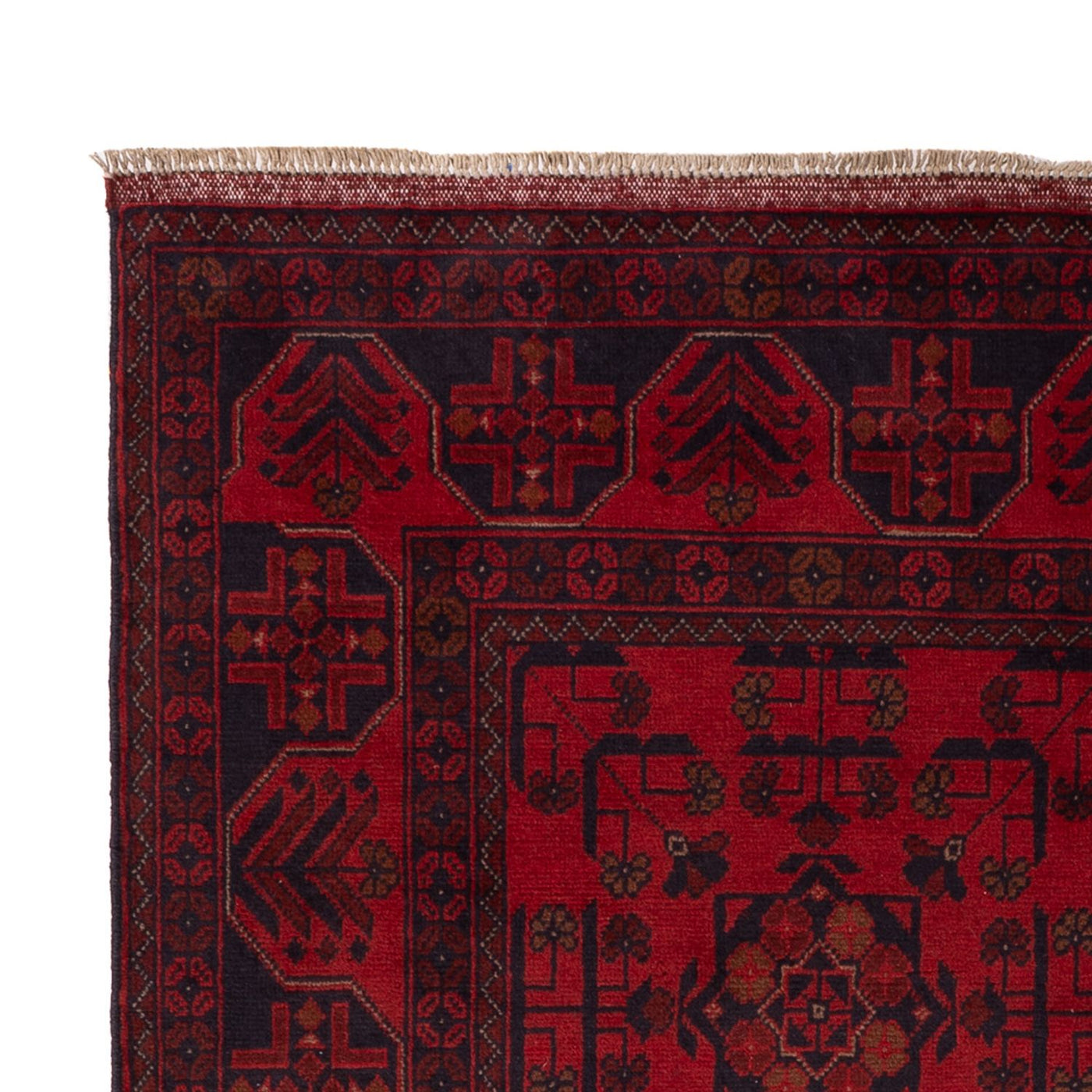 Afghan Teppich - Kunduz - 198 x 126 cm - rot