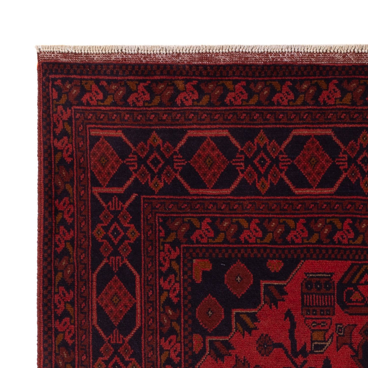 Afghan Teppich - Kunduz - 192 x 122 cm - rot