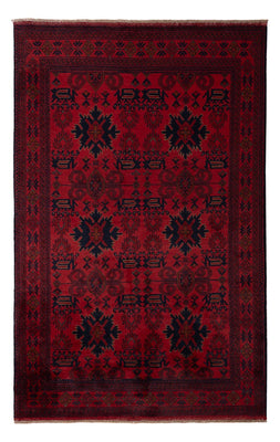 Afghan Teppich - Kunduz - 199 x 123 cm - dunkelrot