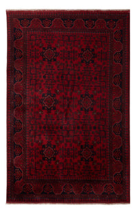 Afghan Teppich - Kunduz - 199 x 124 cm - dunkelrot