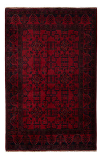 Afghan Teppich - Kunduz - 201 x 129 cm - dunkelrot