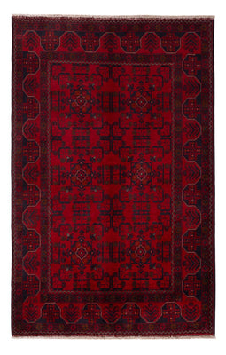 Afghan Teppich - Kunduz - 201 x 126 cm - dunkelrot