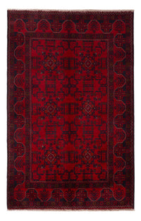 Afghan Teppich - Kunduz - 201 x 126 cm - dunkelrot