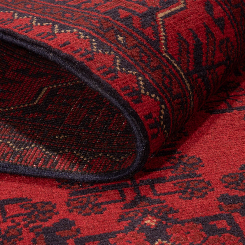 Afghan Teppich - Kunduz - 193 x 124 cm - dunkelrot
