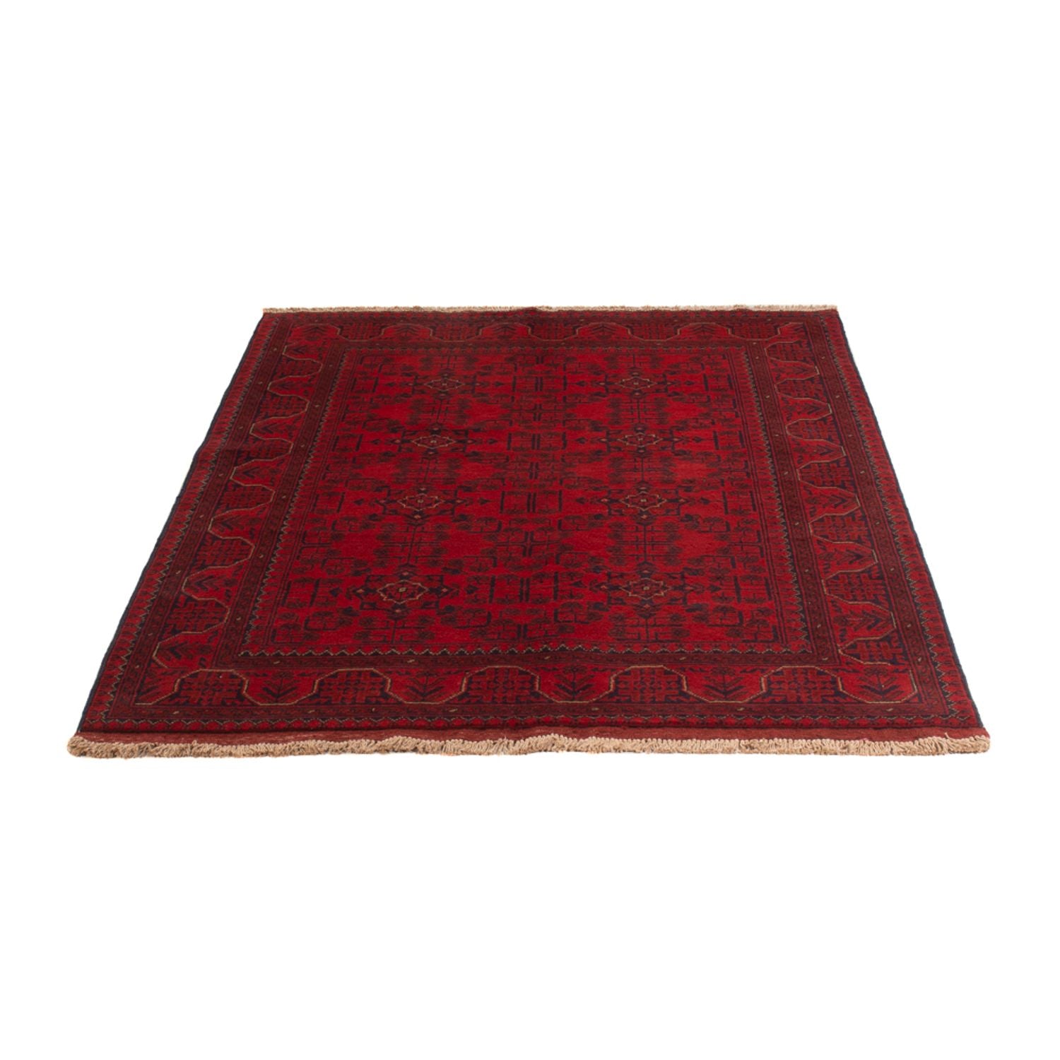 Afghan Teppich - Kunduz - 193 x 124 cm - dunkelrot