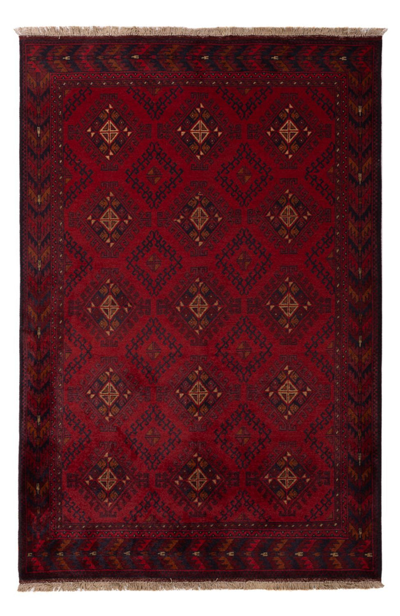 Afghan Teppich - Kunduz - 195 x 125 cm - dunkelrot