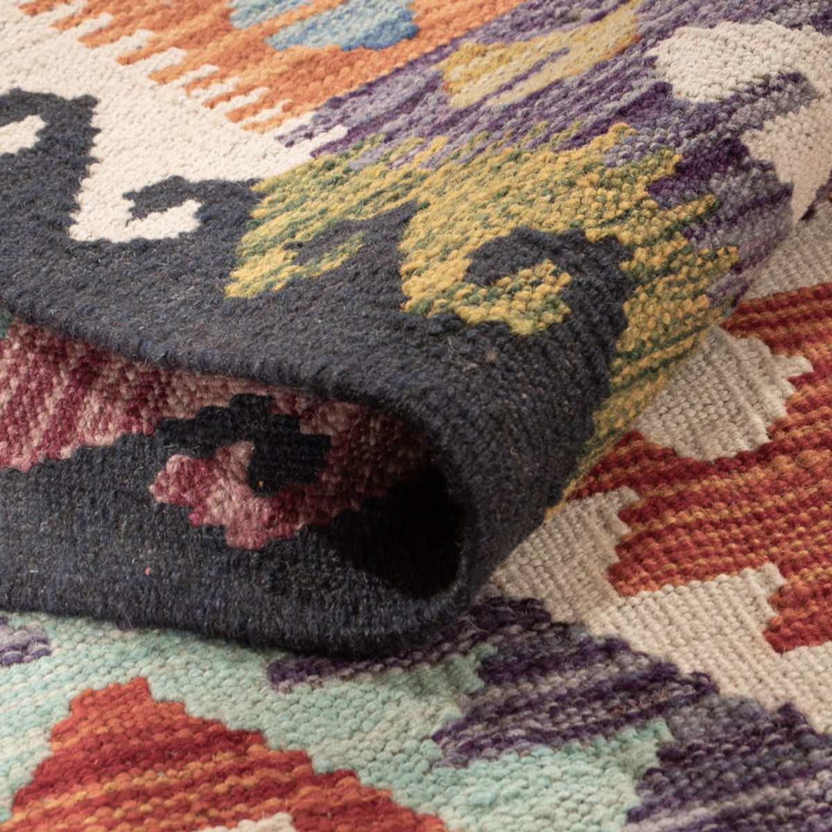 Kelim Teppich - Splash - 174 x 127 cm - mehrfarbig