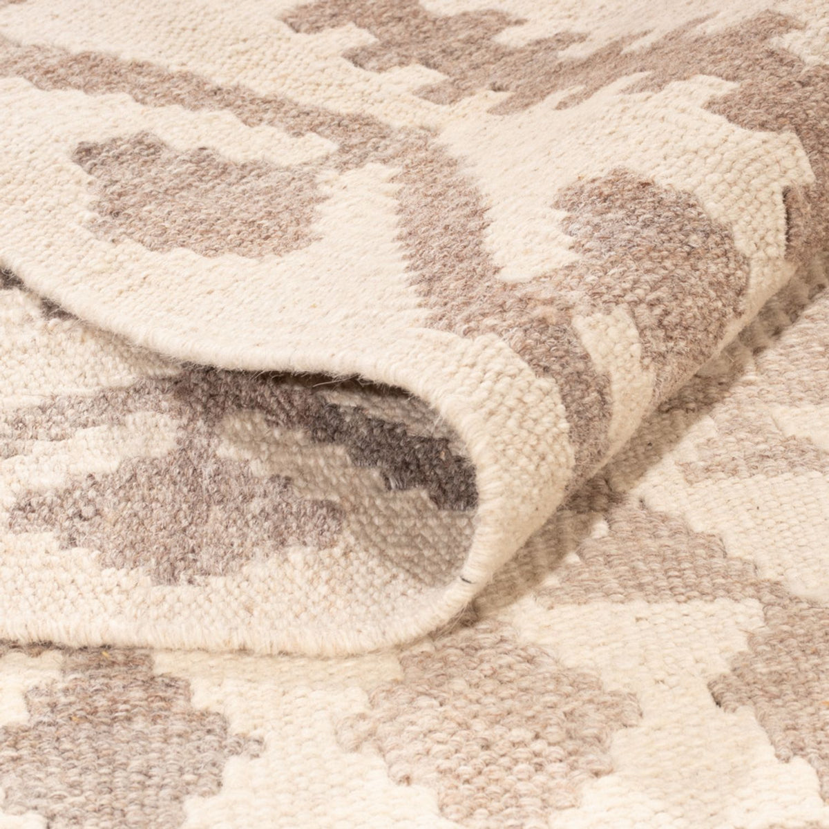 Kelim Teppich - Splash - 286 x 202 cm - hellgrau