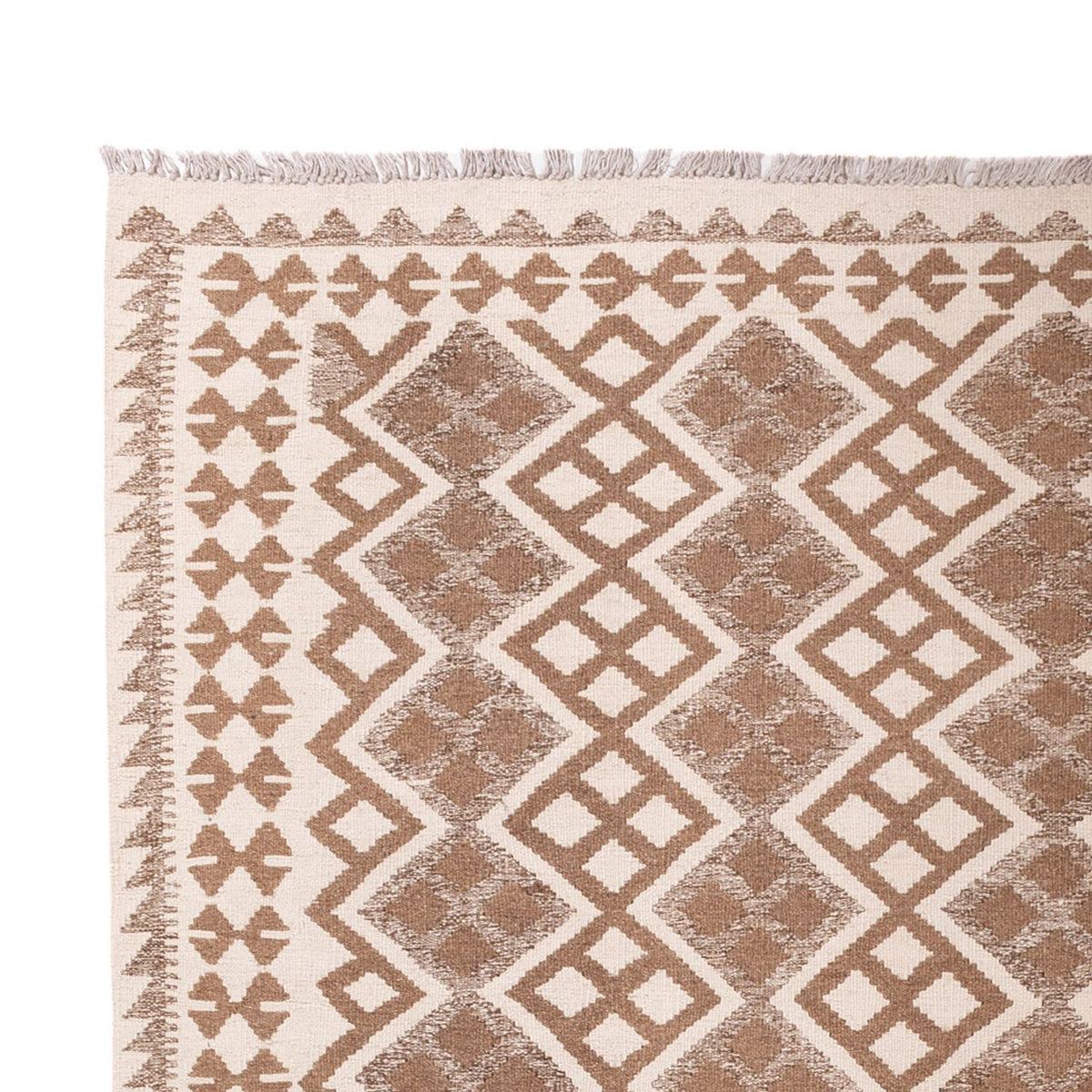 Kelim Teppich - Splash - 303 x 206 cm - grau