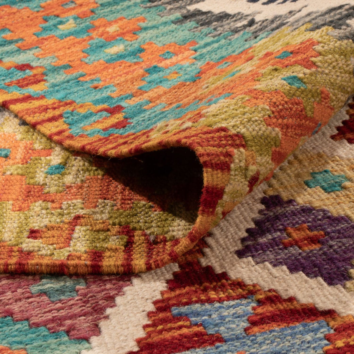 Kelim Teppich - Splash - 307 x 205 cm - mehrfarbig