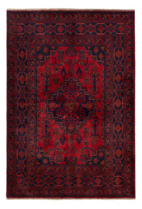 Afghan Teppich - Kunduz - 197 x 128 cm - rot