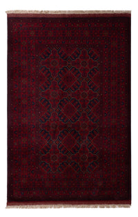 Afghan Teppich - Kunduz - 196 x 126 cm - dunkelrot