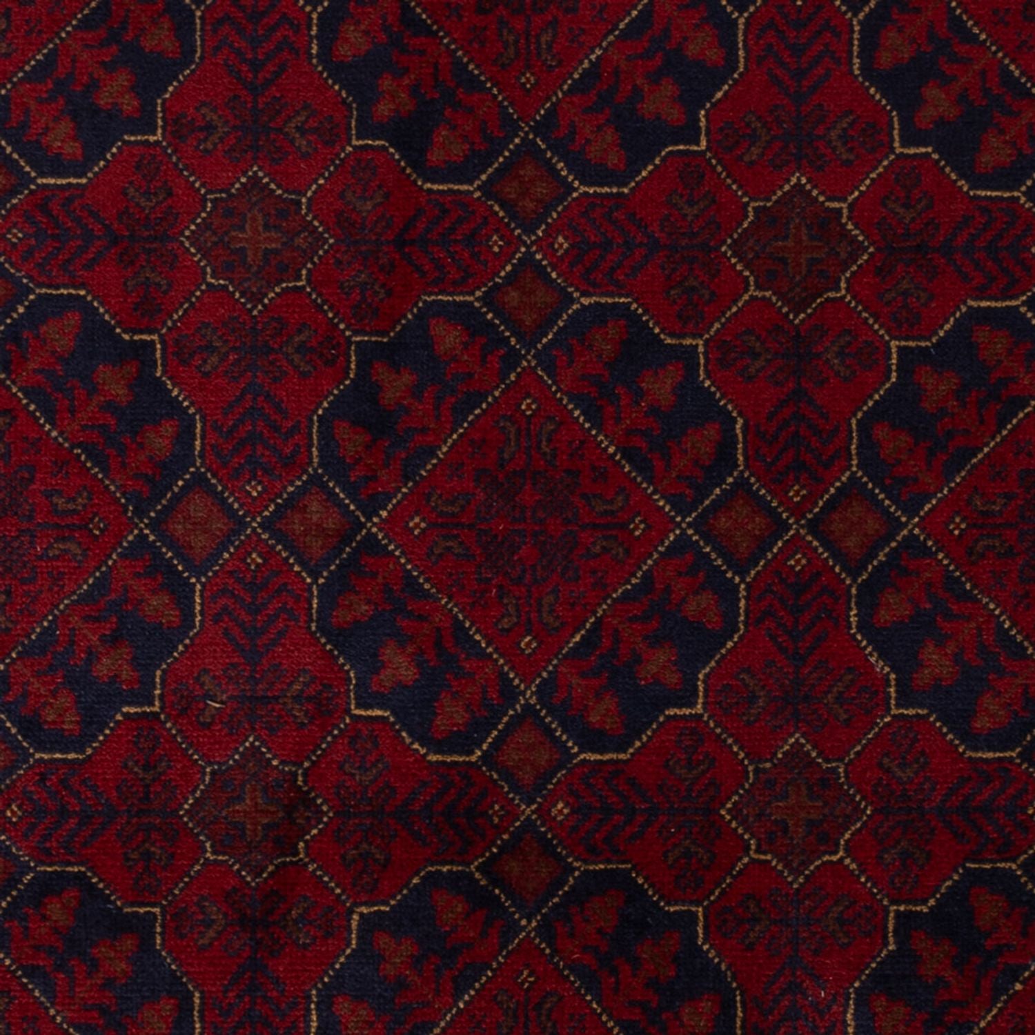 Afghan Teppich - Kunduz - 196 x 126 cm - dunkelrot