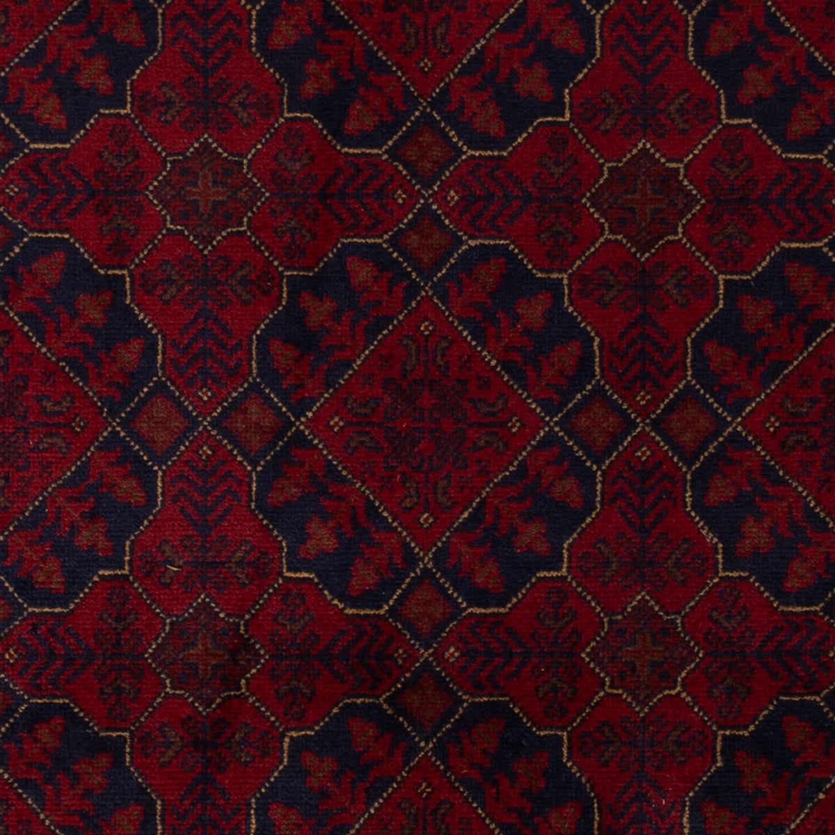 Afghan Teppich - Kunduz - 196 x 126 cm - dunkelrot