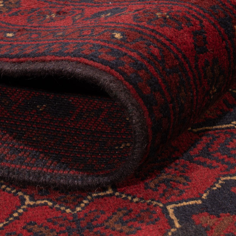 Afghan Teppich - Kunduz - 196 x 126 cm - dunkelrot