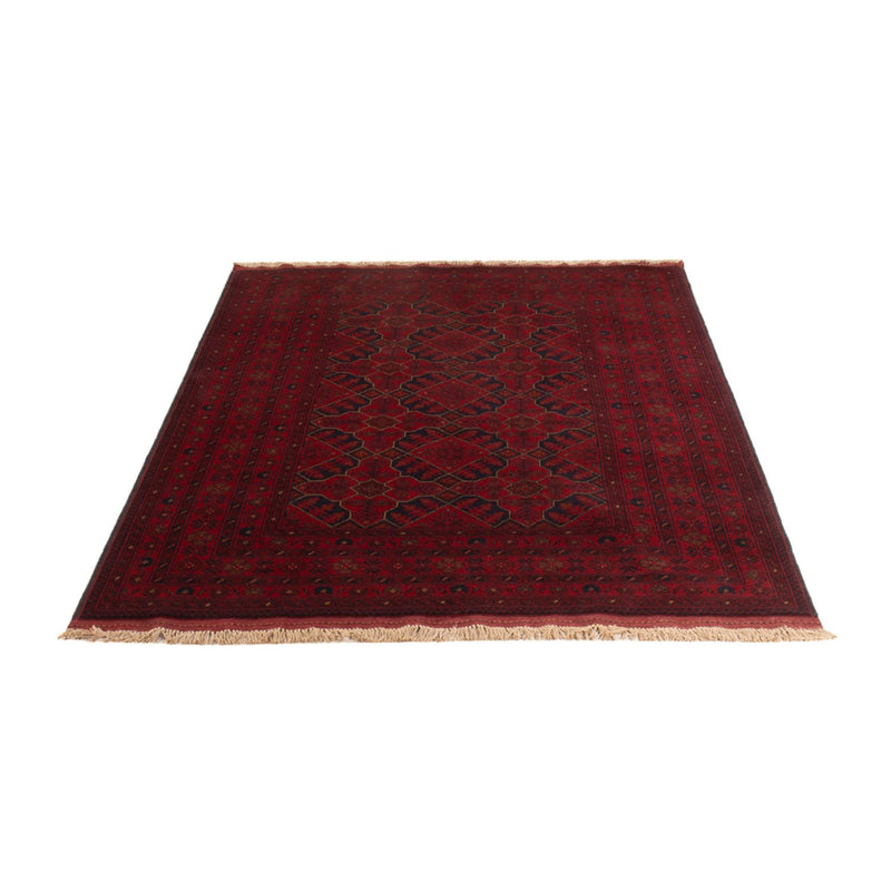 Afghan Teppich - Kunduz - 196 x 126 cm - dunkelrot