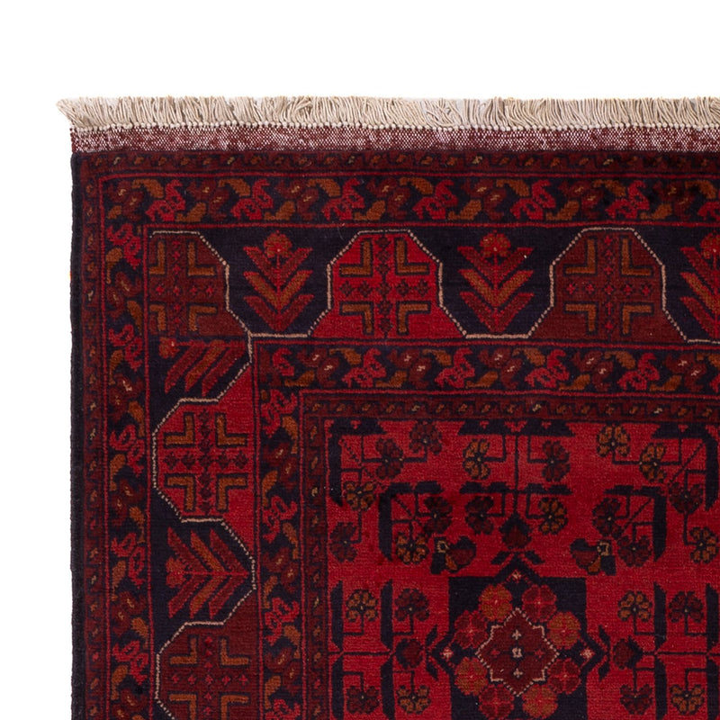 Afghan Teppich - Kunduz - 191 x 127 cm - dunkelrot