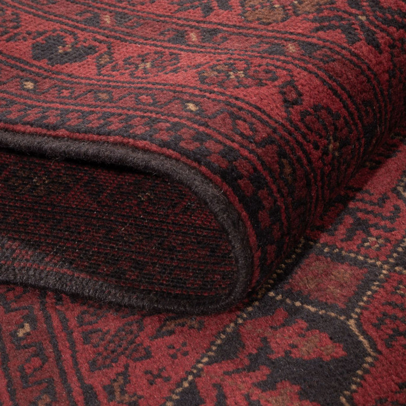 Afghan Teppich - Kunduz - 201 x 128 cm - dunkelrot