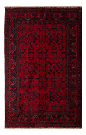Afghan Teppich - Kunduz - 195 x 125 cm - dunkelrot