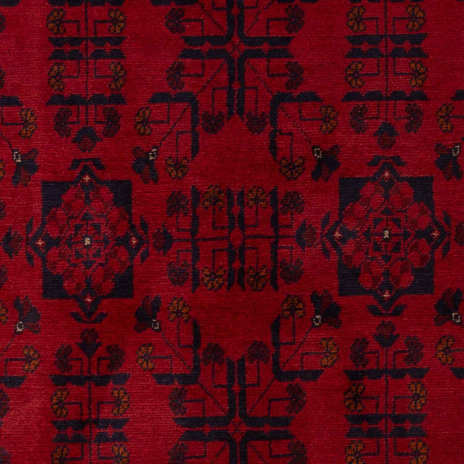 Afghan Teppich - Kunduz - 195 x 125 cm - dunkelrot