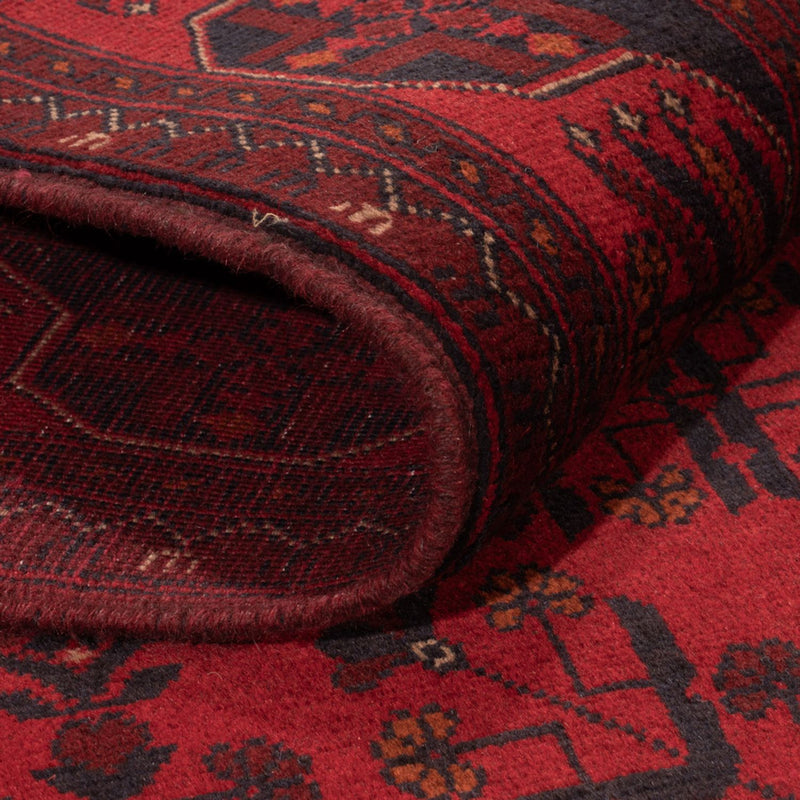 Afghan Teppich - Kunduz - 195 x 125 cm - dunkelrot