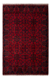 Afghan Teppich - Kunduz - 196 x 130 cm - dunkelrot