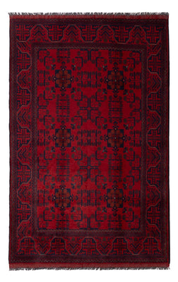 Afghan Teppich - Kunduz - 197 x 125 cm - dunkelrot