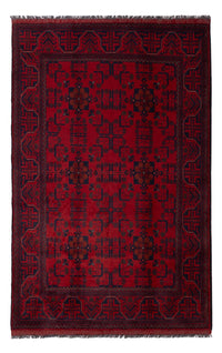 Afghan Teppich - Kunduz - 197 x 125 cm - dunkelrot