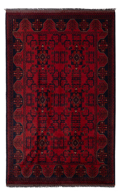 Afghan Teppich - Kunduz - 197 x 121 cm - dunkelrot