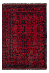 Afghan Teppich - Kunduz - 194 x 133 cm - dunkelrot