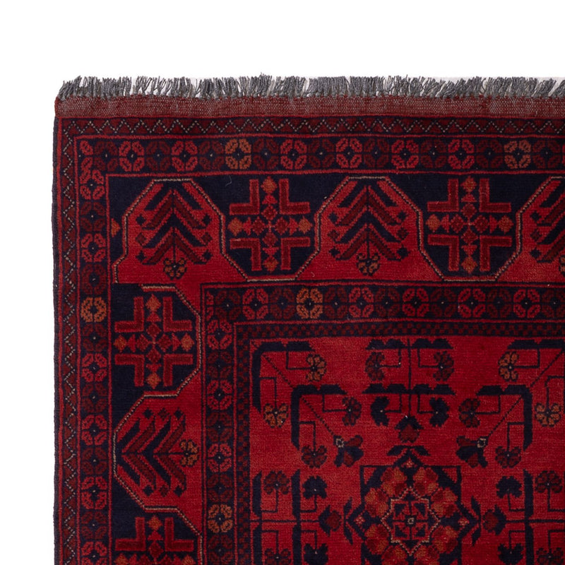 Afghan Teppich - Kunduz - 194 x 133 cm - dunkelrot