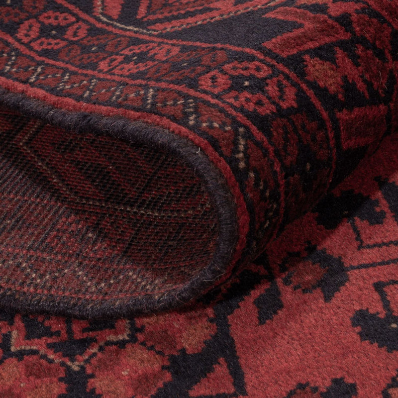 Afghan Teppich - Kunduz - 194 x 133 cm - dunkelrot