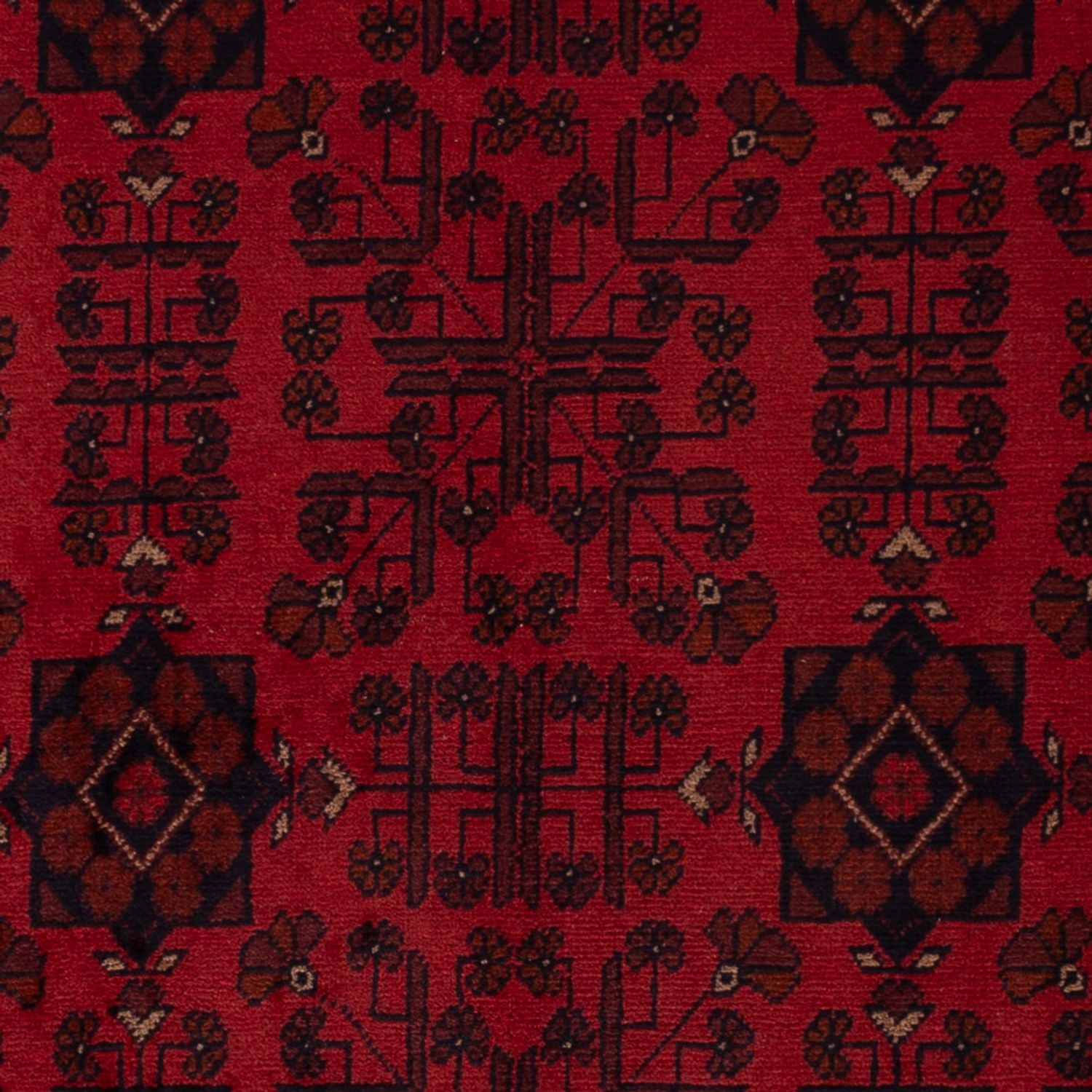 Afghan Teppich - Kunduz - 195 x 125 cm - dunkelrot