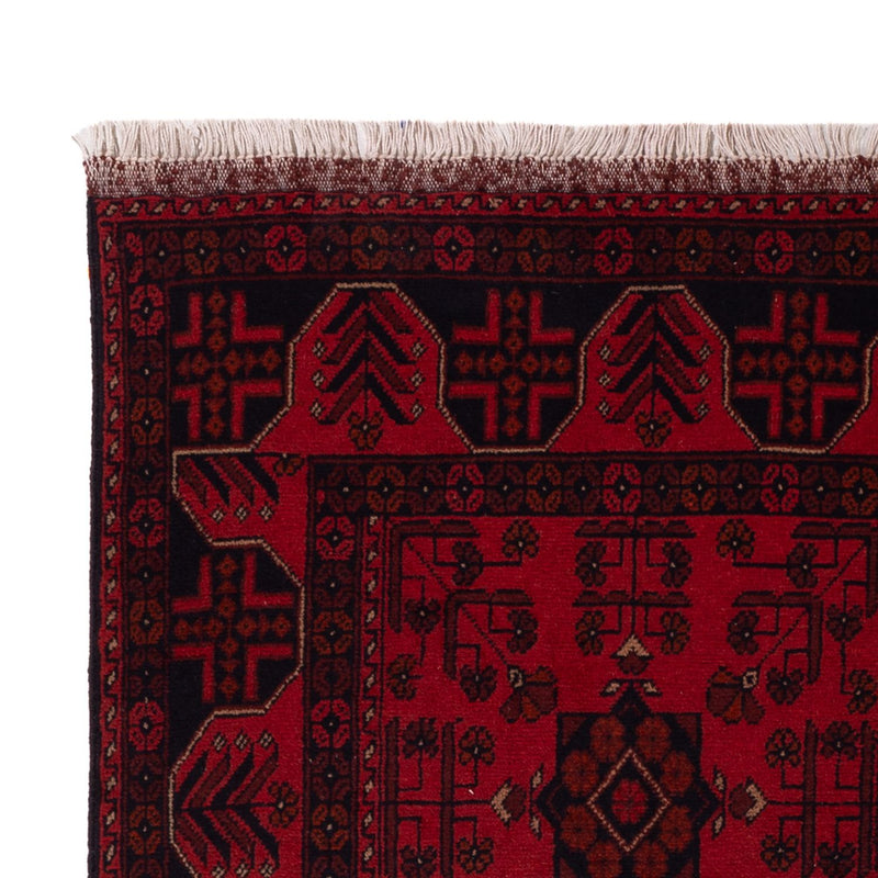Afghan Teppich - Kunduz - 195 x 125 cm - dunkelrot