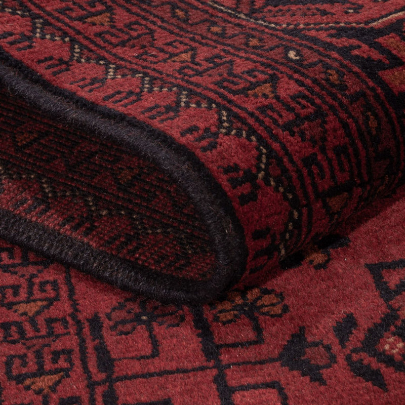 Afghan Teppich - Kunduz - 198 x 129 cm - dunkelrot