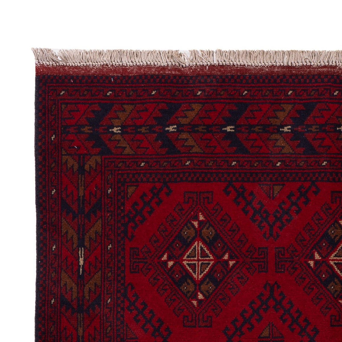 Afghan Teppich - Kunduz - 196 x 129 cm - dunkelrot