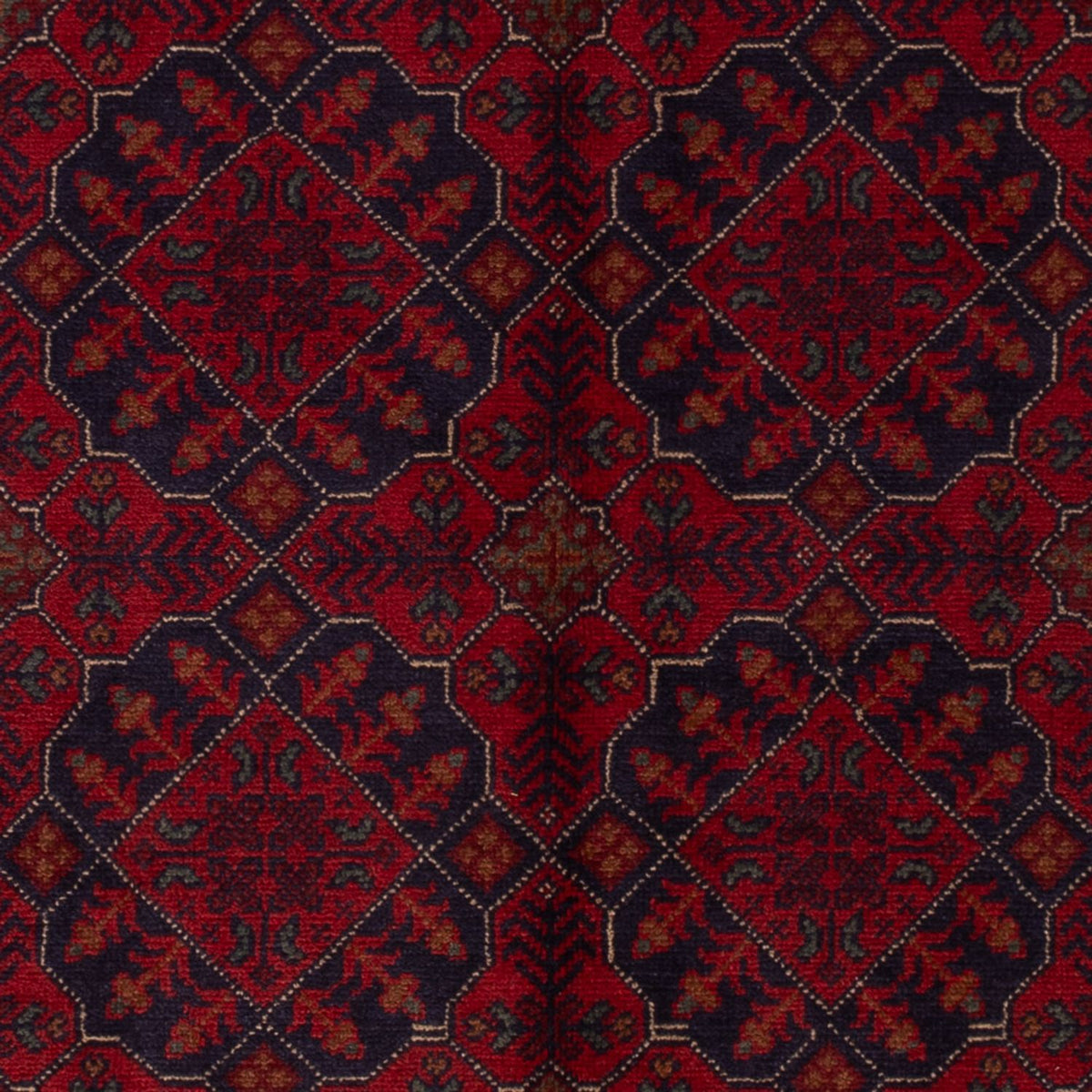 Afghan Teppich - Kunduz - 196 x 123 cm - dunkelrot