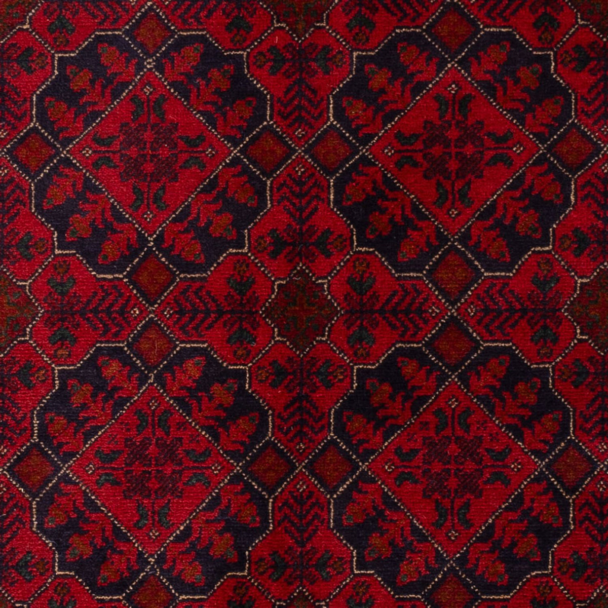 Afghan Teppich - Kunduz - 195 x 123 cm - dunkelrot