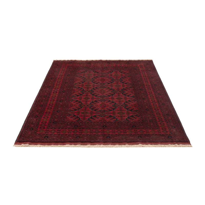 Afghan Teppich - Kunduz - 193 x 125 cm - dunkelrot
