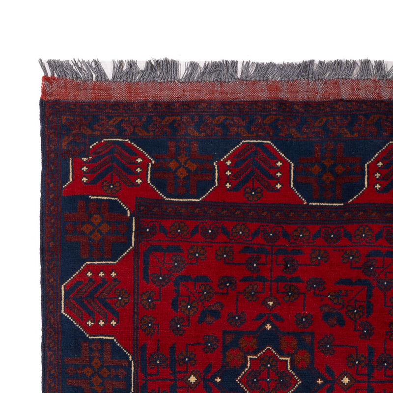 Afghan Teppich - Kunduz - 194 x 126 cm - dunkelrot
