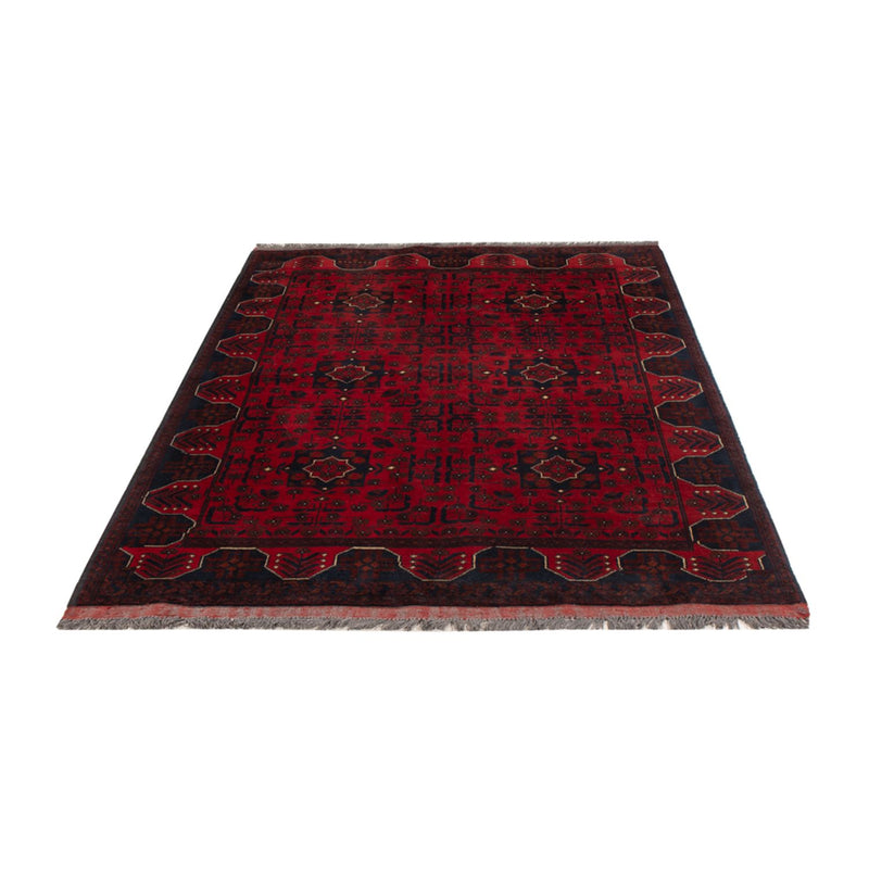 Afghan Teppich - Kunduz - 194 x 126 cm - dunkelrot