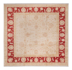 Ziegler Teppich quadratisch  - 340 x 345 cm - rot