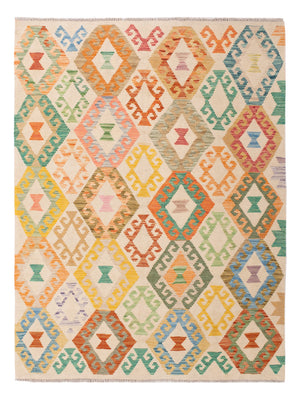 Kelim Teppich - Splash - 198 x 149 cm - bunt