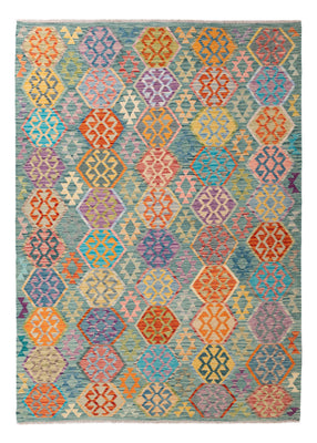 Kelim Teppich - Splash - 252 x 179 cm - bunt