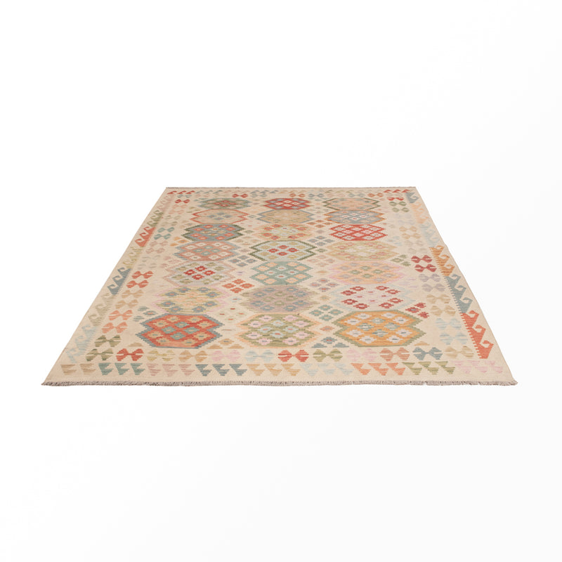 Kelim Teppich - Splash - 253 x 178 cm - bunt