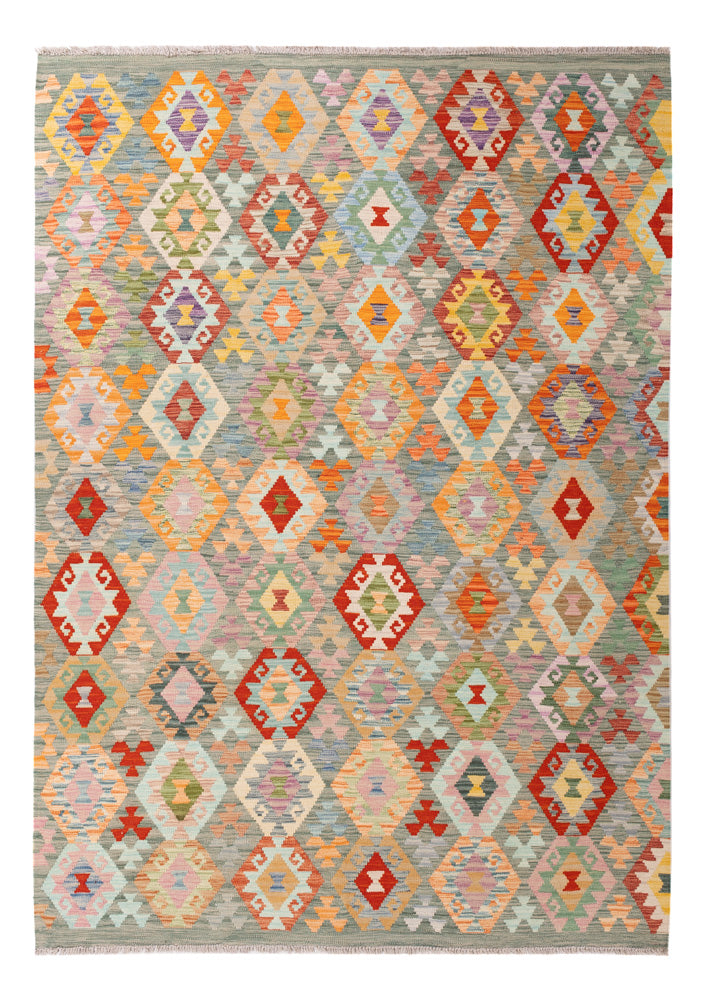Kelim Teppich - Splash - 252 x 180 cm - bunt